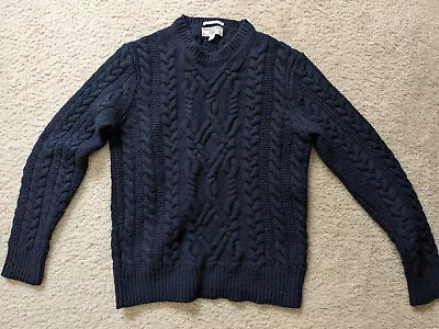 J Crew Wallace & Barnes Cable Knit Shetland Wool Sweater • $48