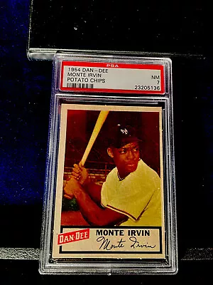 1954 Dan-Dee POTATO CHIPS Monte Irvin Giants HALL-OF-FAME PSA 7 NM • $450