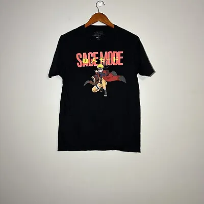 Y2K 2007 Naruto Shippuden Sage Mode Black Anime T Shirt Adult Mens Medium • $6.99