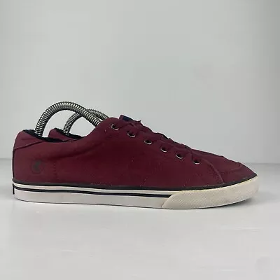 Kustom Shoes Mens US 8 Maroon Red White Kramer Low Sneakers Skateboarding • $19.95