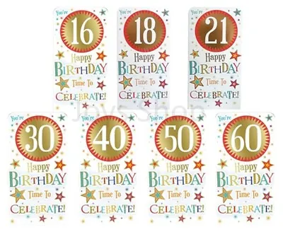 £1.70 • Buy Birthday Money Wallet With Envelope Ages 16- 18-21-30-40-50-60 Cash Gift Present