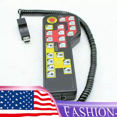 USB 4 Axis Pendant Handle Wheel Engraving Numerical Remote Control For Mach3 CNC • $38.95