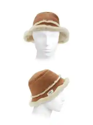 New UGG Shearling Bucket Hat - Size L/XL - Chestnut • $88