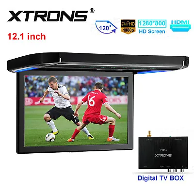 12.1 Inch TFT Screen Car Roof Monitor 1080P Video Player HDMI USB+Digital TV BOX • £199.99