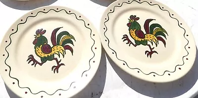 Vintage Metlox California Provincial Rooster Dinner Plates - Poppytrail - 5 • $28.99