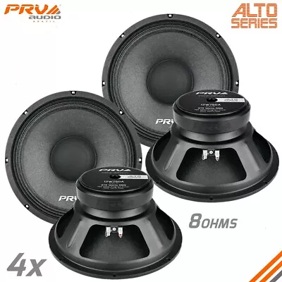 4x PRV Audio 12W750A Midrange ALTO Car Audio 12  Speakers 8 Ohms 12A PRO 3000W • $279.64