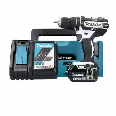 Makita DHP482T1JW 18V LXT Cordless Combi Drill 1 X 5ah Battery Charger And Case • £149