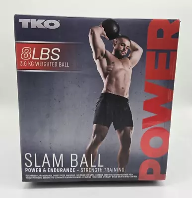 TKO 8LB Textured Rubber Slam Ball - Black - Power And Endurance Training • $24.64