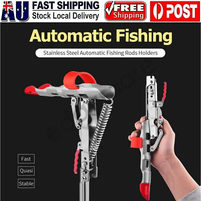 $20.99 • Buy Fish Rod Holder Spring Adjustable Sensitivity Folding Bracket Fish Pole Holder