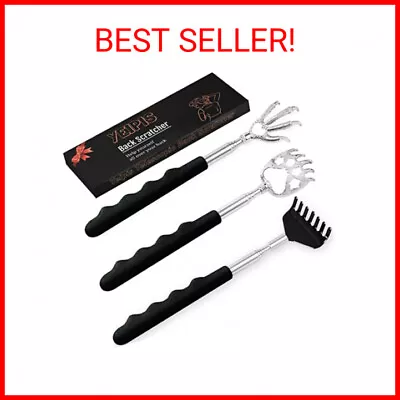 Yeipis 3 Pack Back Scratcher Metal Portable Telescoping Back Scratchers With Rub • $8.69