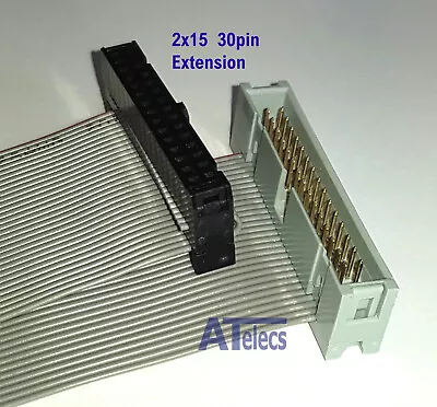 IDC Extension Jumper Connector 2.54mm 2 Row Male To Female Ribbon Cable -UK • £4.75