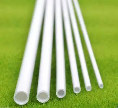 US Stock 10x OD 8mm X 250mm ABS Styrene Plastic Round Tube Pipe Diameter White • $12.54