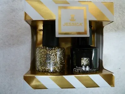 £19.50 • Buy JESSICA GELERATION Gel And Matching Nail Varnish Duo Set - Gold Magnet No. 1247