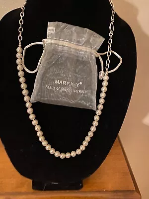 Mary Kay Pearl And Silver Toned Necklace In Original Packaging • $20