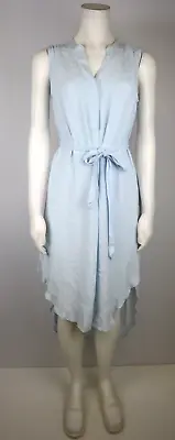 Cabi - Women's Light Blue Belted Sleeveless Dress - Size S - Asymmetrical • $13.99