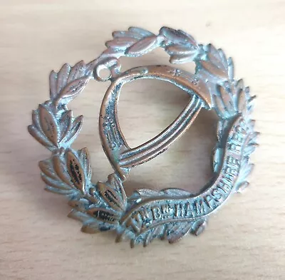 WW1 British 7th (Territorial) Battalion Hampshire Regiment Brass Cap Badge • $49.78