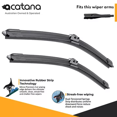 Wiper Blades For Audi Q2 GA 2016 - 2020 Aero Front Pair 24  + 19  Windscreen Set • $27.90