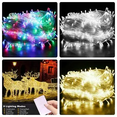 LED Fairy String Lights 10-50M Waterproof Indoor/Outdoor Christmas Decoration • £8.95