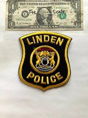 Linden Michigan Police Patch Un-sewn Great Condition   • $10.75