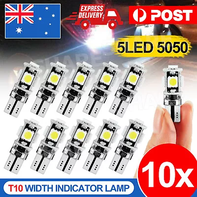 10PCS T10 Wedge 5SMD Parker Number Plate LED Bulbs W5W 194 168 131 WHITE CANBUS • $8.95