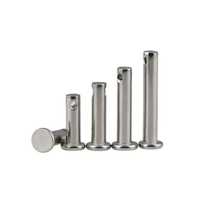 M3-M12 304 Stainless Steel Pin Shaft With Hole GB882 Flat Head Positioning Pin • $2.20