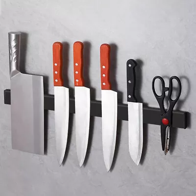 Stainless Steel Magnetic Knife Holder For Knives Storage Shelf Magnet Rack Tool • $21.99