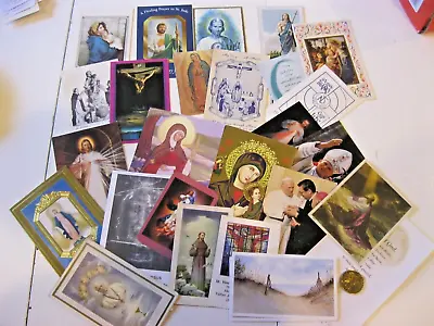 $9.95 • Buy 25 Vintage Holy Prayer Cards CHRISTIAN Religious CATHOLIC Lot Assortment J2