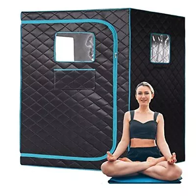  Full Size Steam Sauna Tent Portable 2 Person Steam Sauna Tent Black Green • $220.26