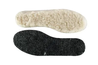 Wool Sheepskin Felt Thick Fluffy Shoes Insoles Boots Inner Soles Size 3-13 • £3.99