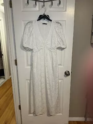 Zara White Eyelet Maxi Dress Size XS • $25