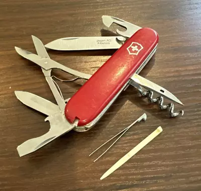 Victorinox Swiss Army Climber - Vintage Pocket Knife Multi-Tool - Red 91mm • $19.70