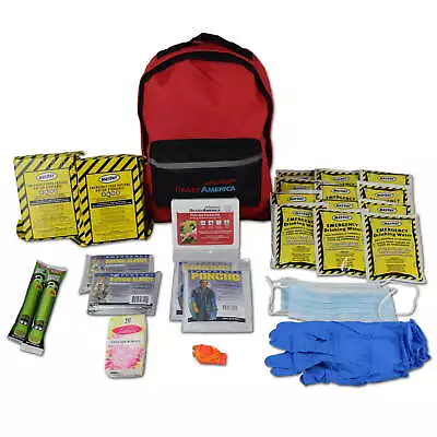 Ready America 2 Person Emergency Kit (3 Day Backpack) Red Five Year Shelf Lif • $37.99