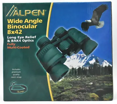 Alpen Wide Angle 8x42 Binoculars BaK-4 Optics Model #317 - Open Box • $59.99