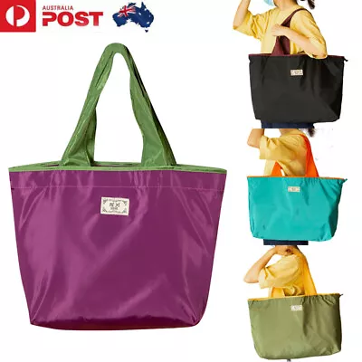 Reusable Nylon Foldable Shopping Bag Beach Bag Handbag Tote Grocery Storage Bags • $12.49