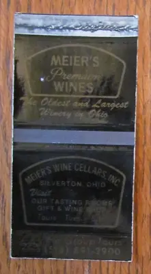 Pocketbox Matchbox Cover: Meier's Wines Silverton Ohio Empty Matchcover -c15 • $4.78