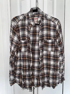 Mossimo Supply Co Boyfriend Fit Size XL Navy Blueish/Grayish And Brown Plaid • $5