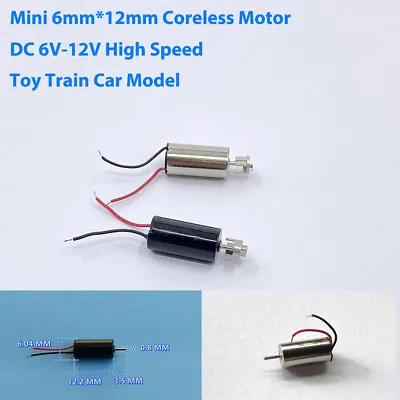 £1.45 • Buy 0612 6mm*12mm DC 6V-12V High Speed Micro Mini Coreless Motor Toy Train Car Model