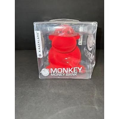 NEW Kikkerland 2005 Red Monkey Money Bank Piggy Gift Room Decor Jungle Rare • $18.99