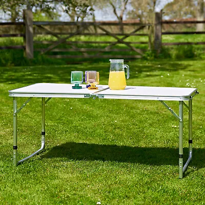 £30.95 • Buy 4ft Heavy Duty Folding Table Portable Plastic Camping Garden Party Catering New
