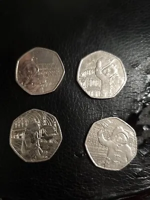 £5 • Buy Rare Full Set Of 4x Paddington Bear 50 Pence Pieces 50p Highly Collectable...
