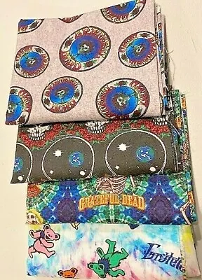 $14 • Buy Grateful Dead Fabric 4 Piece Fat Quarter Bundle 18  X 22  