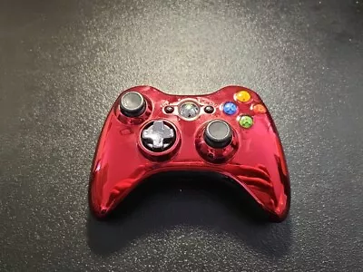 Official Xbox 360 Limited Special Edition Chrome Series Wireless Controller Red • $35