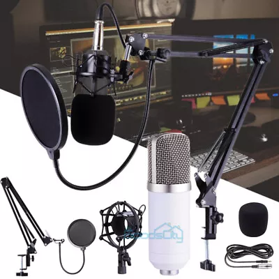 Premium Pro Audio Condenser Microphone Mic Kit Vocal Studio Recording Set • $44.99