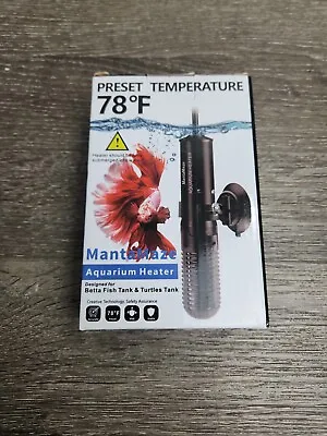 Mantamaze Aquarium Heater Submersible 50W Up To 12gal For Betta Fish Turtle Tank • $10.19