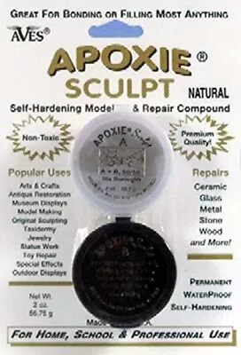 Aves Apoxie Sculpt - 2 Part Modeling Compound (A & B) - 1/4 Pound Natural • $28.29