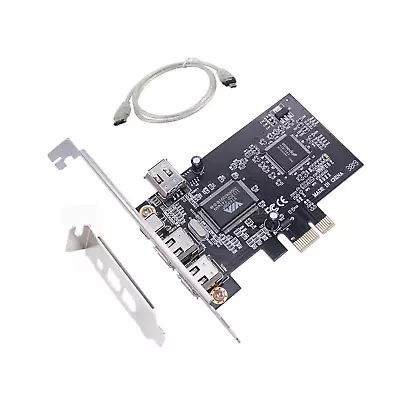 PCI Ex1 To External IEEE 1394 Adapter Controller 4-Port PCIE FireWire Card • £17.86