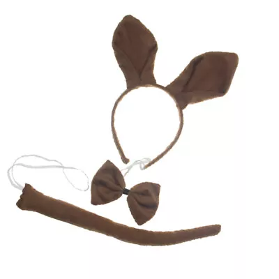  3 Pcs M Child Kangaroo Cosplay Hair Hoop Performance Costume Bow Tie • £6.99