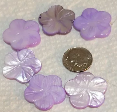 H858 25x24mm Dyed Shell  Flower Beads. Will Combine To Save On Shipping  • $2