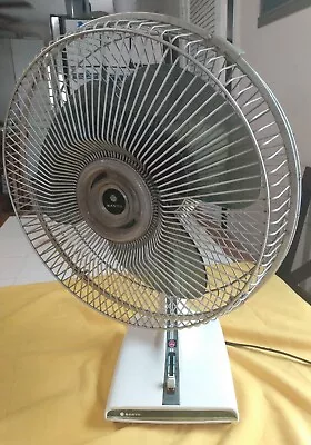 SANYO 12  Oscillating Blade Desk Table Fan 3 Speed EF-6XV GC Japan Vintage Read* • $73