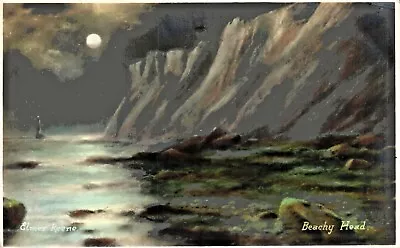 £5.75 • Buy Eastbourne Sussex Postcard 1934 Beachy Head Artist Impression Signed Elmer Keene